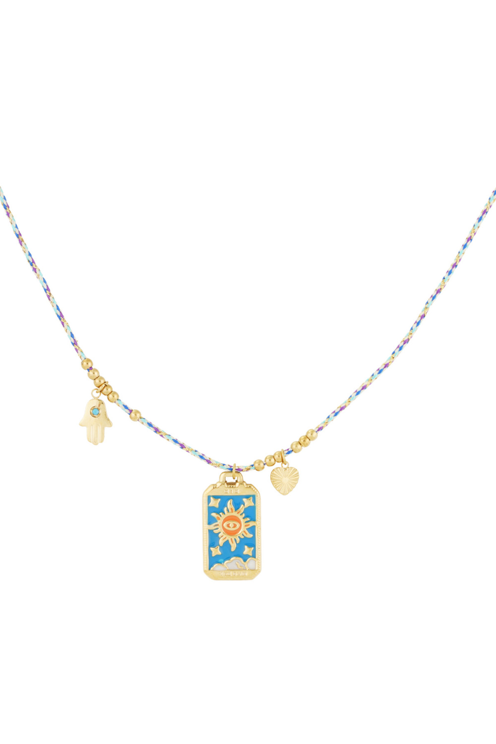 Collier Aurora - Couleur Bleu Et Or