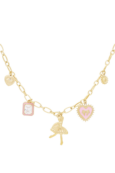 Collier à breloques danseuse colorée