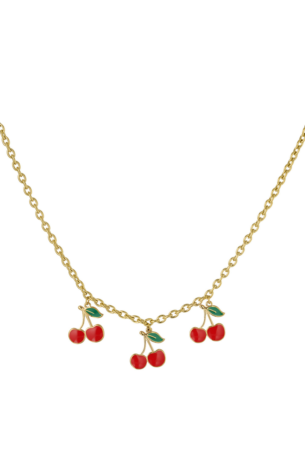 Collier À Breloques Triple Cerise 
