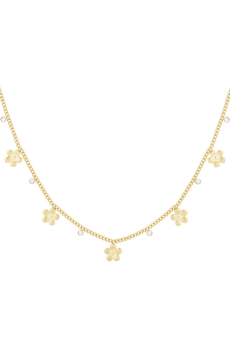 collier fleur scintillante