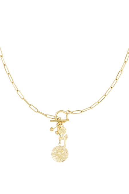 collier à breloques rose endormie