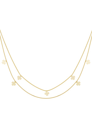 Collier Double Trèfle - Couleur Dorée h5 