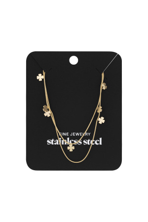 Collier Double Trèfle - Couleur Dorée h5 Image3