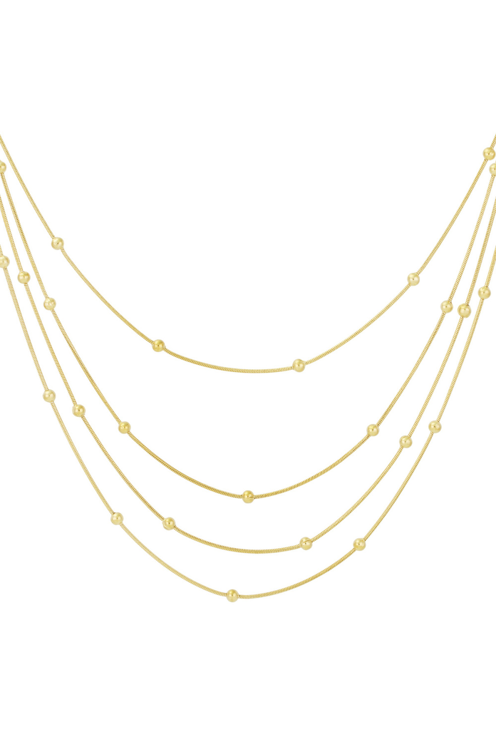 Collier À Pois Superposés