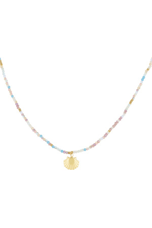 Collier Coquillage Colcouleur Oré - Bleu Couleur Or h5 