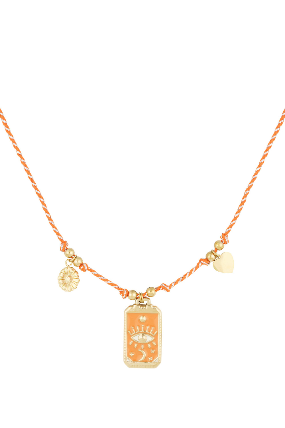 Collier À Breloques Eclipse - Couleur Or Couleur Orange