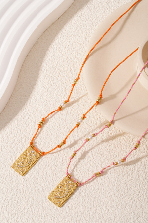 Collier Moony - Couleur Orange Et Or h5 Image4