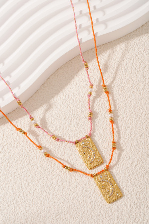 Collier Moony - Couleur Orange Et Or h5 Image5