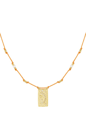 Collier Moony - Couleur Orange Et Or h5 