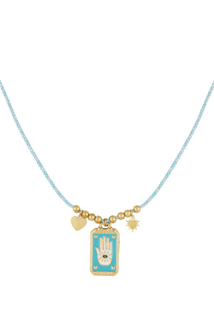 Collier À Breloques Eclipse - Couleur Bleu Or h5 