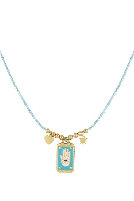 Collier à breloques Eclipse - Couleur bleu or