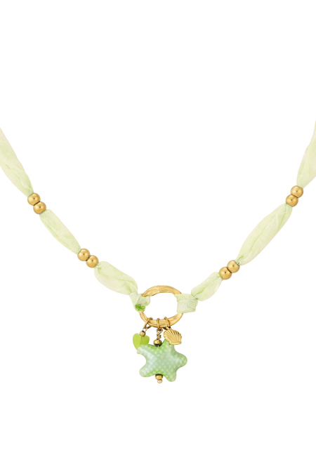 Collier Étoilé - Couleur Vert Et Or