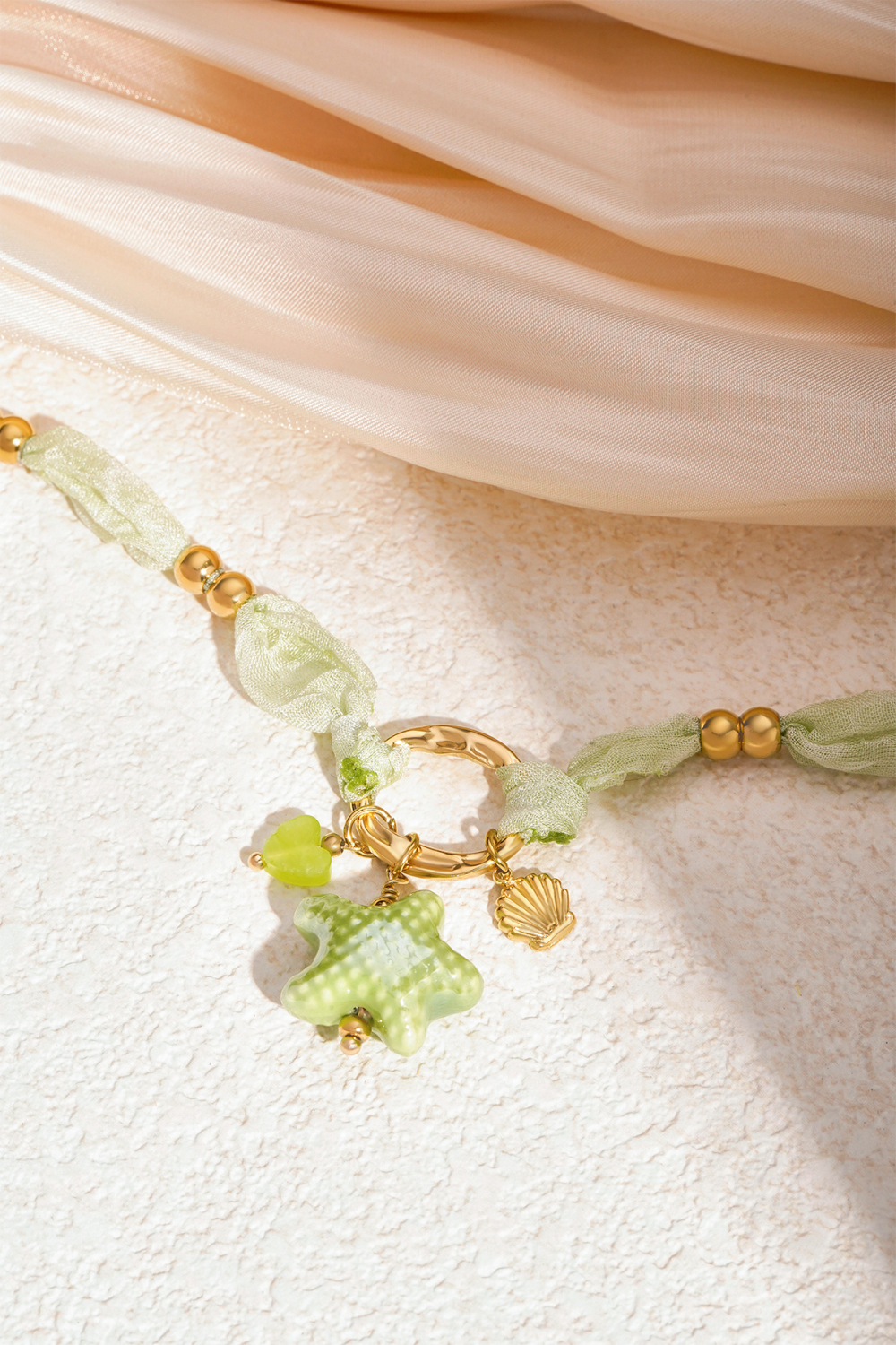 Collier Étoilé - Couleur Vert Et Or Image4