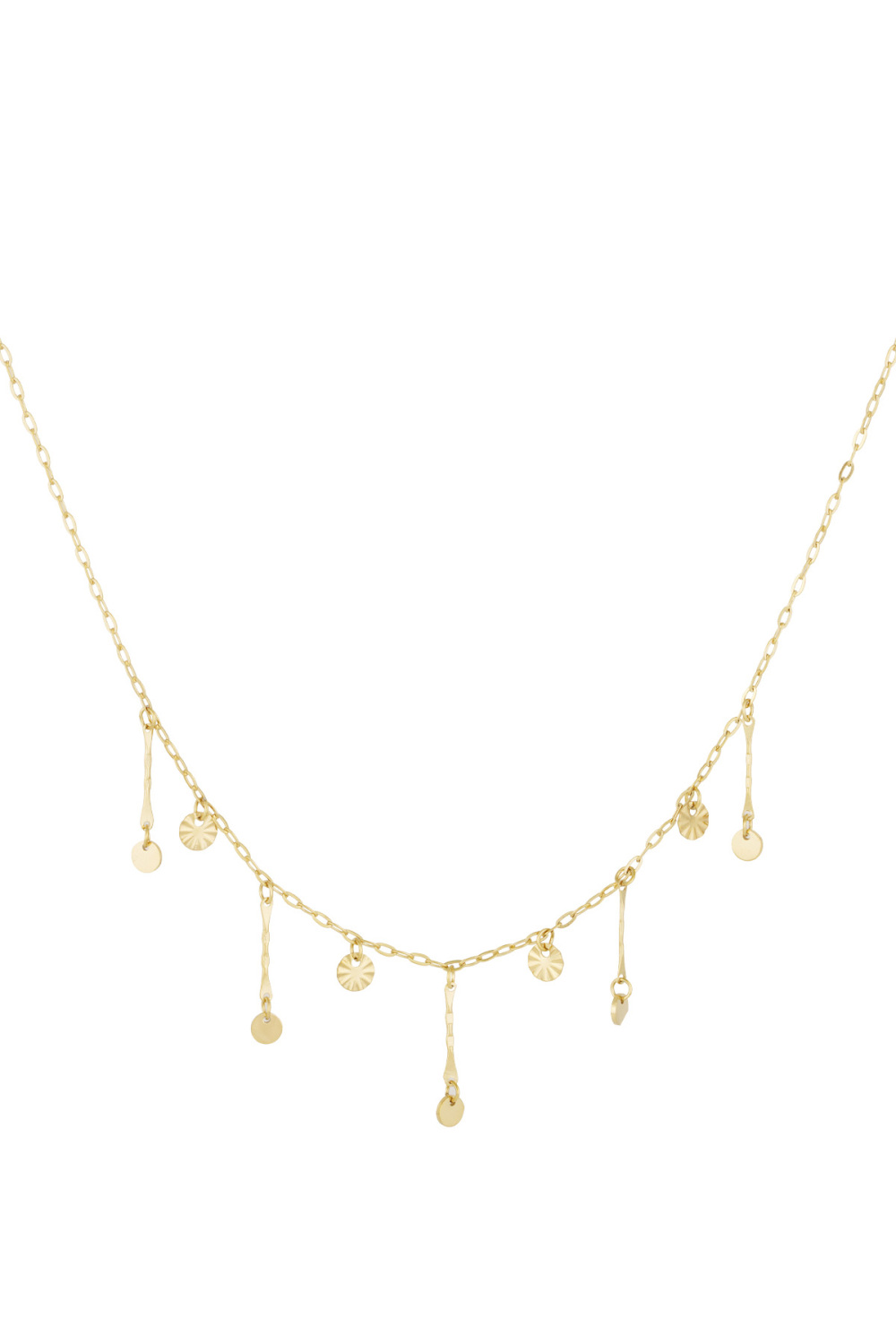Collier À Paillettes Dorées 