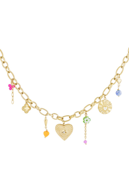 collier à breloques oeil en coin