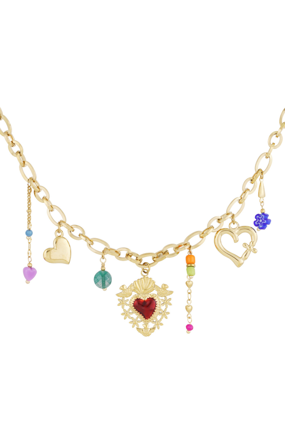 Collier À Breloques Coeur Milagros