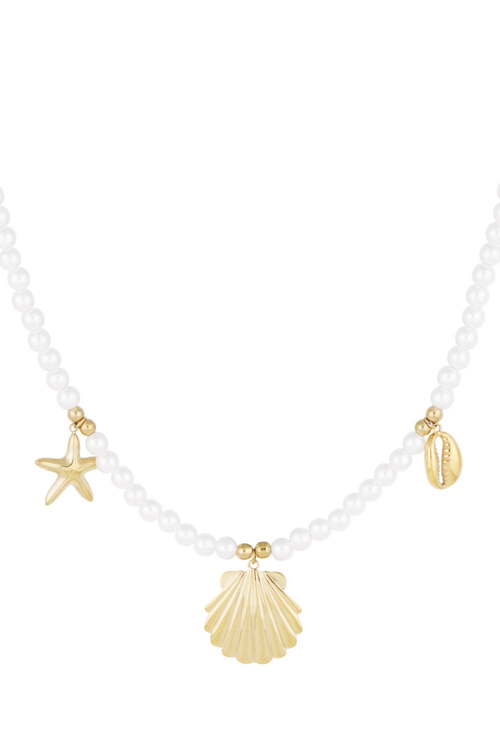 Collier De Perles Avec Breloques Marines 