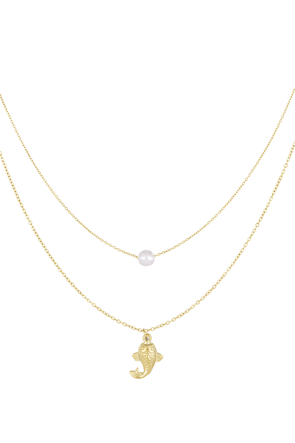 Collier Poisson Et Perle 