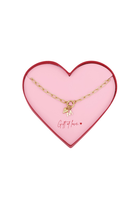 collier en acier inoxydable cadeau d'amour m