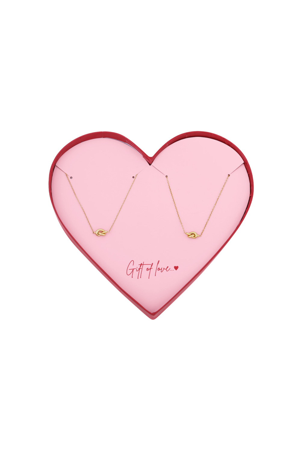 Collier Et Bracelet En Acier Inoxydable Avec Nœuds - Cadeau D'amour