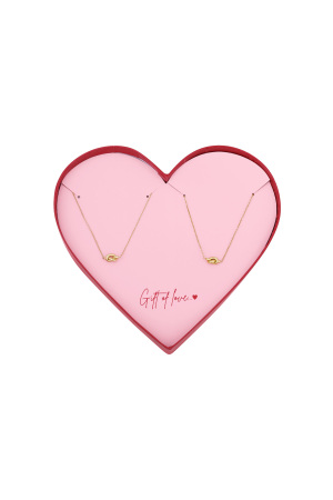 Collier Et Bracelet En Acier Inoxydable Avec Nœuds - Cadeau D'amour h5