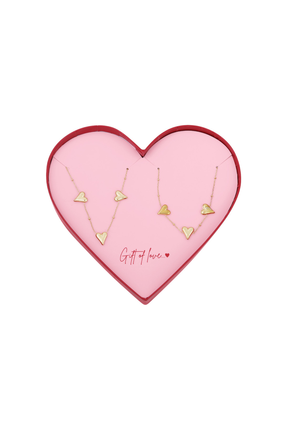 Collier Et Bracelet En Acier Inoxydable « Cadeau D'amour » 