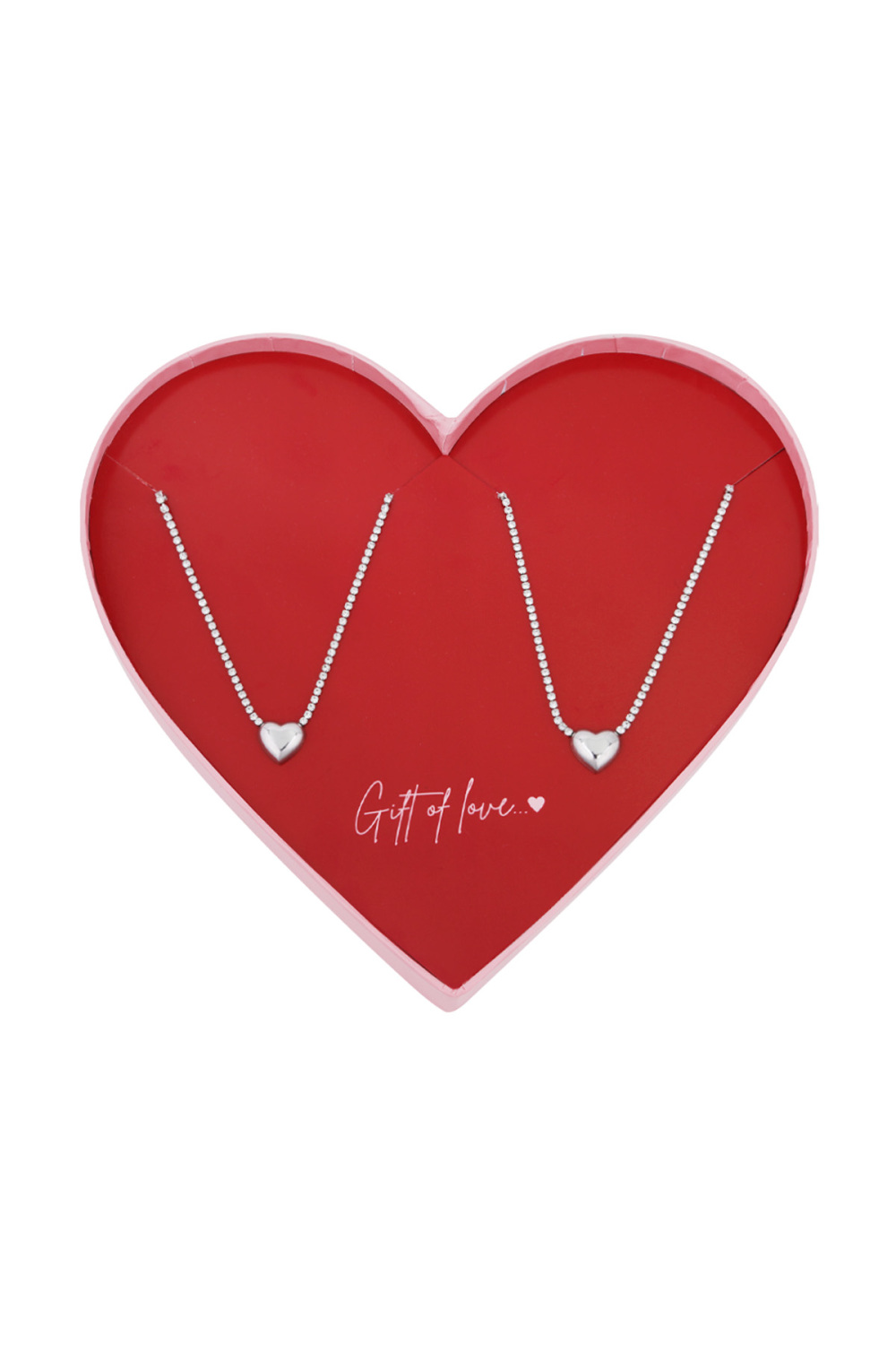 Collier Cœurs En Acier Inoxydable - Cadeau D'amour 