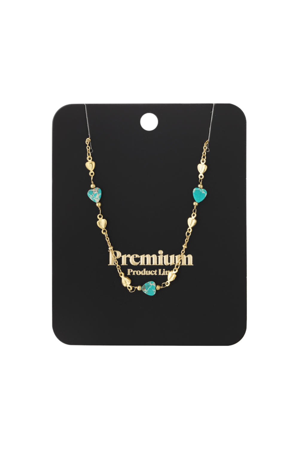 Collier Embrace The Love - Couleur Vert Et Or Image8