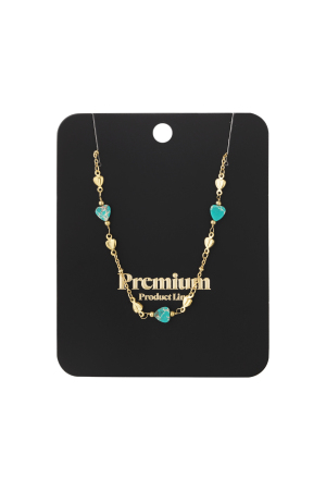 Collier Embrace The Love - Couleur Vert Et Or h5 Image8