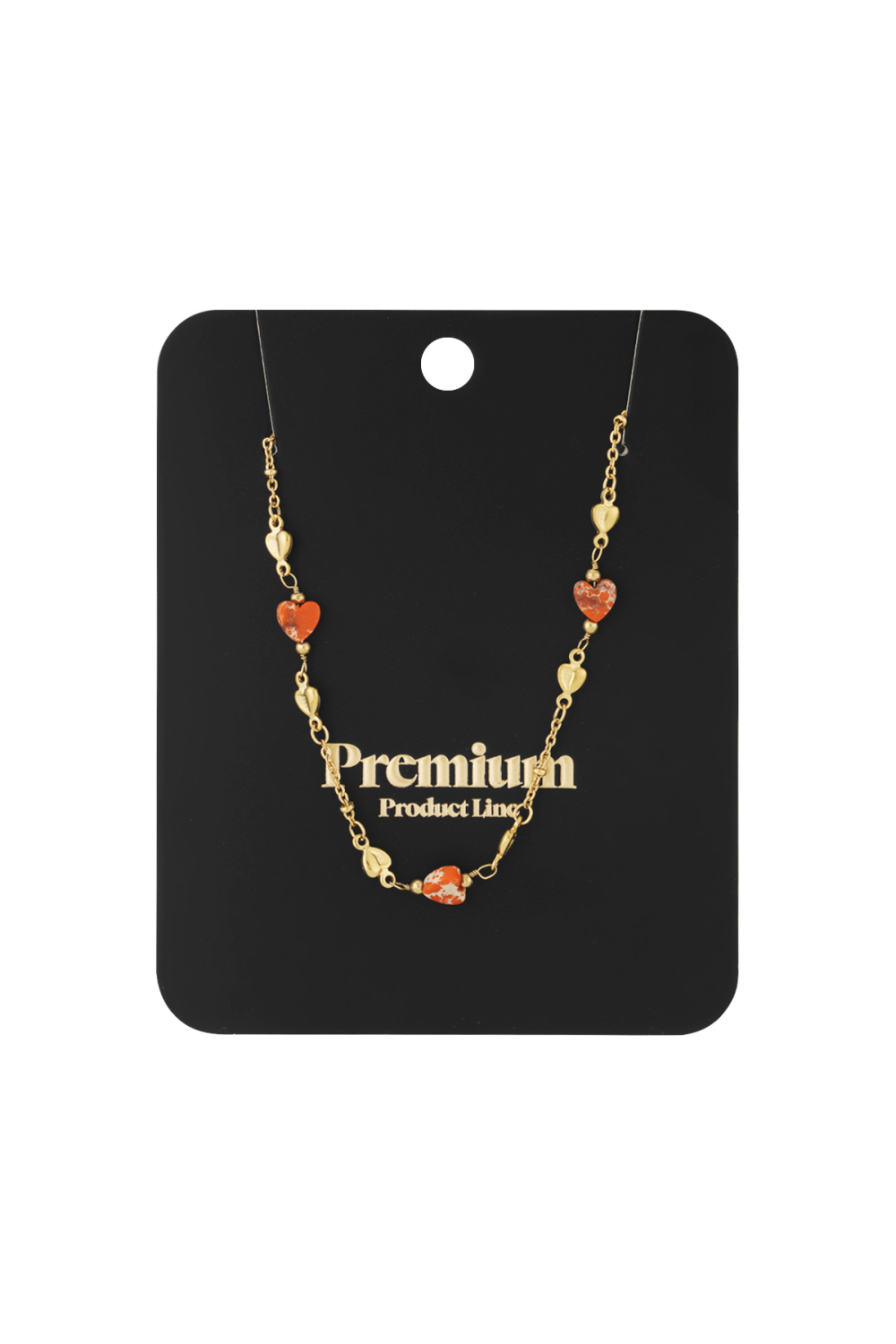 Collier Embrace The Love - Couleur Vert Et Or Image3