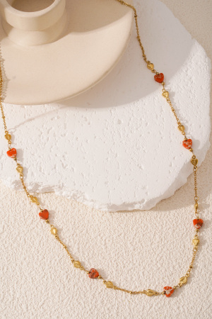 Collier Embrace The Love - Couleur Vert Et Or h5 Image4