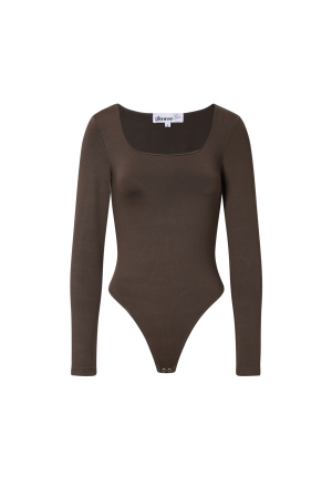 Combinaison Moulante En Nylon Tricotée Basique Couleur Unie h5 