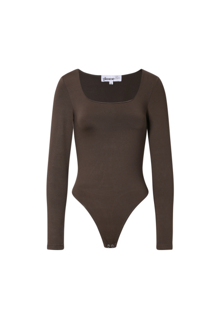 Combinaison Moulante en Nylon Tricotée Basique Couleur Unie 2