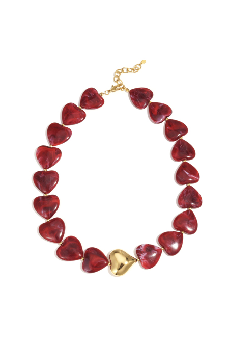 Colliers de perles en acrylique Cœur Rétro Daily Classic Series Bijoux pour femmes