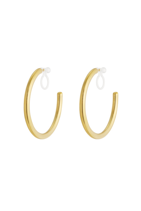 Boucles d'oreilles créoles classiques à clip