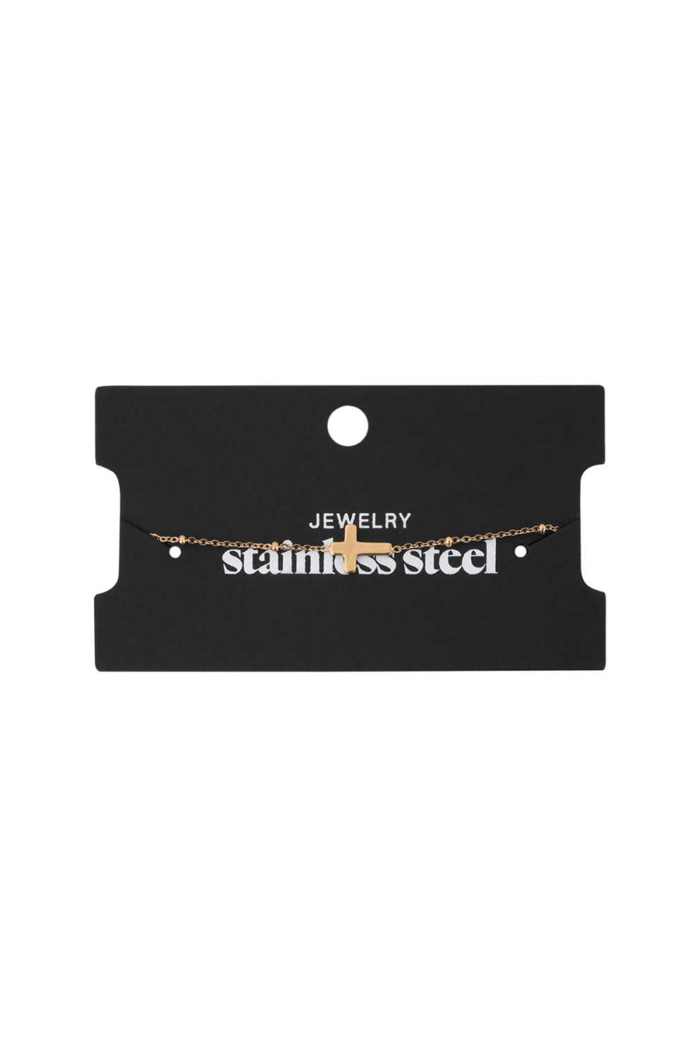 Anklet Classic Cross Argenté Acier Inoxydable Image2