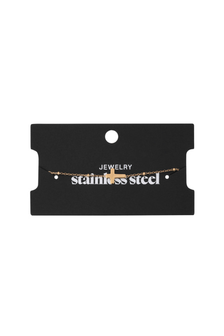 Anklet Classic Cross Argenté Acier inoxydable 2