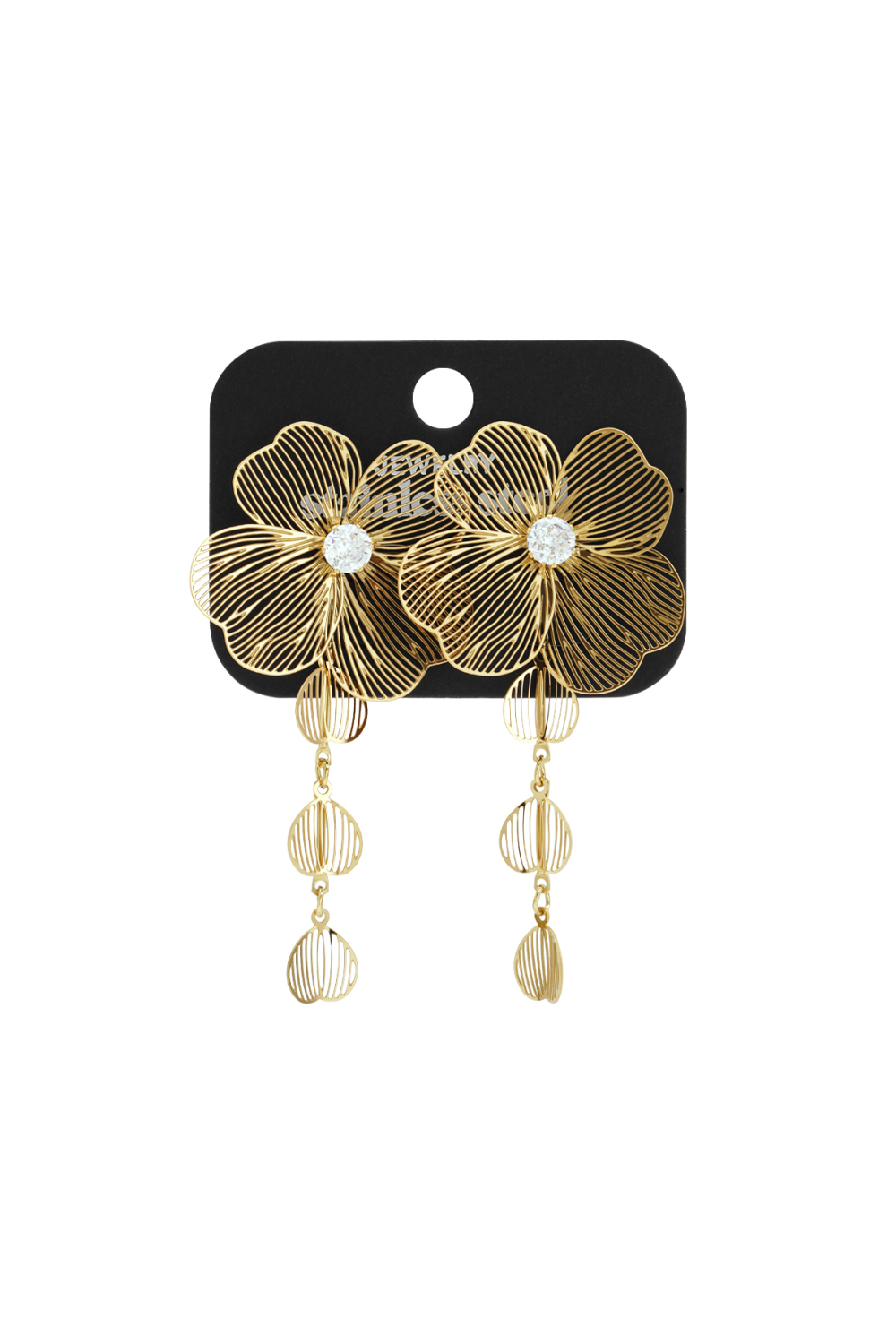 Boucles D'Oreilles Pendantes En Acier Inoxydable, Style Fleur, Décontractées, Simples, Pour Femmes Image5