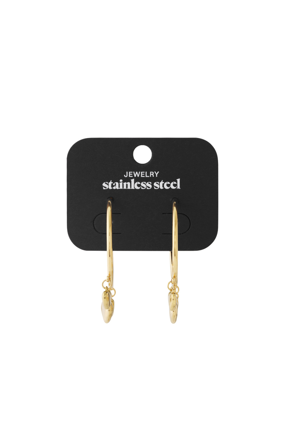 Boucles D'Oreilles Créoles En Forme De Cœur Image6