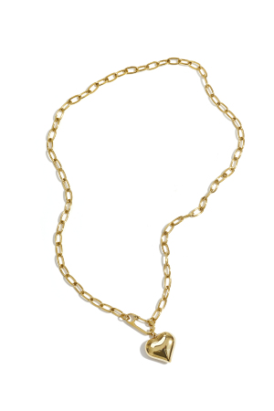 Collier Pendentif En Forme De Cœur Avec Fermeture Avant h5