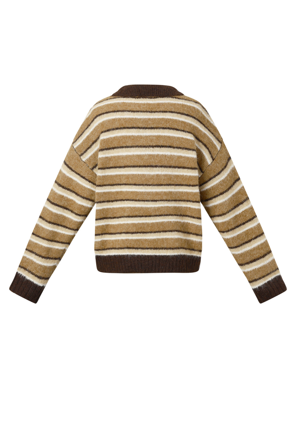 Pull Polo En Maille À Rayures Image3