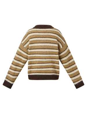 Pull Polo En Maille À Rayures h5 Image3