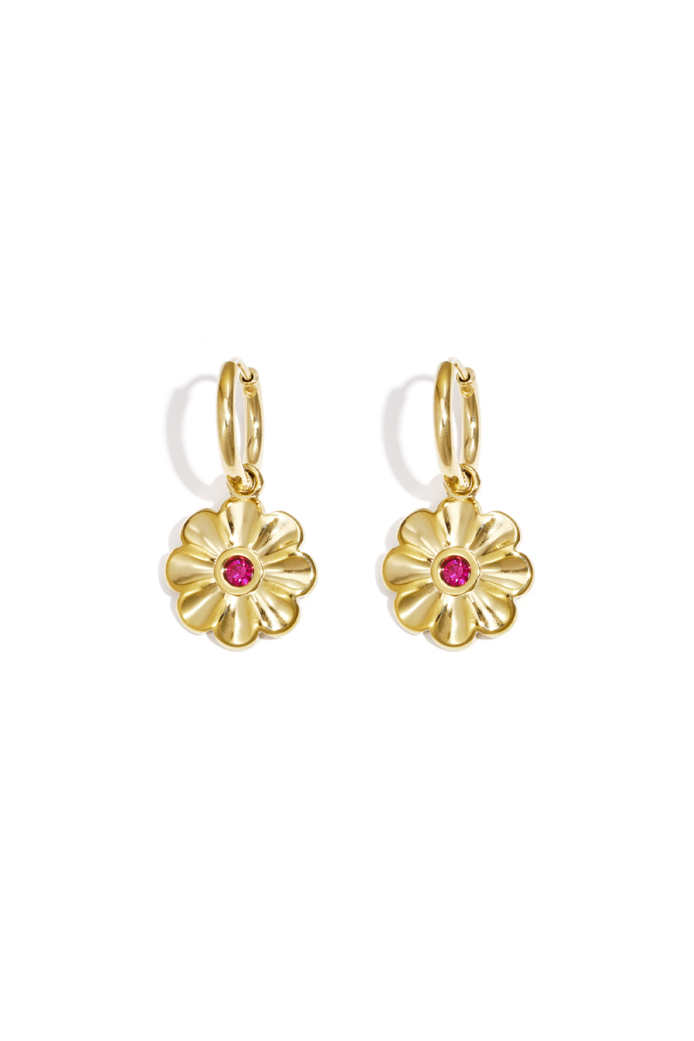 Boucles D'oreilles À Fleurs Scintillantes