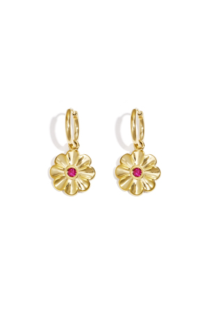 Boucles D'oreilles À Fleurs Scintillantes h5