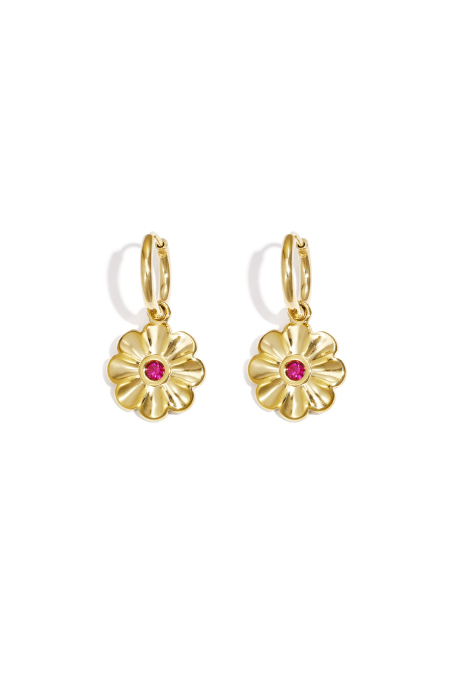 boucles d'oreilles à fleurs scintillantes