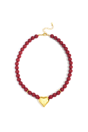 Colliers De Perles En Acrylique, Série Cœur, Décontracté, Quotidien, Simple, Bijoux Pour Femmes h5 Image5
