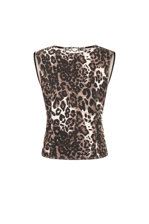 Cotton Woven Sleeveless Top Leopard Print Sexy Spring/Summer h5 