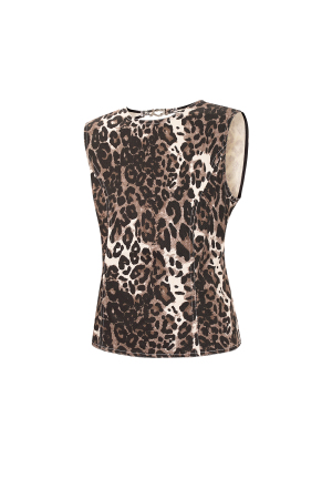 Cotton Woven Sleeveless Top Leopard Print Sexy Spring/Summer h5 Image2