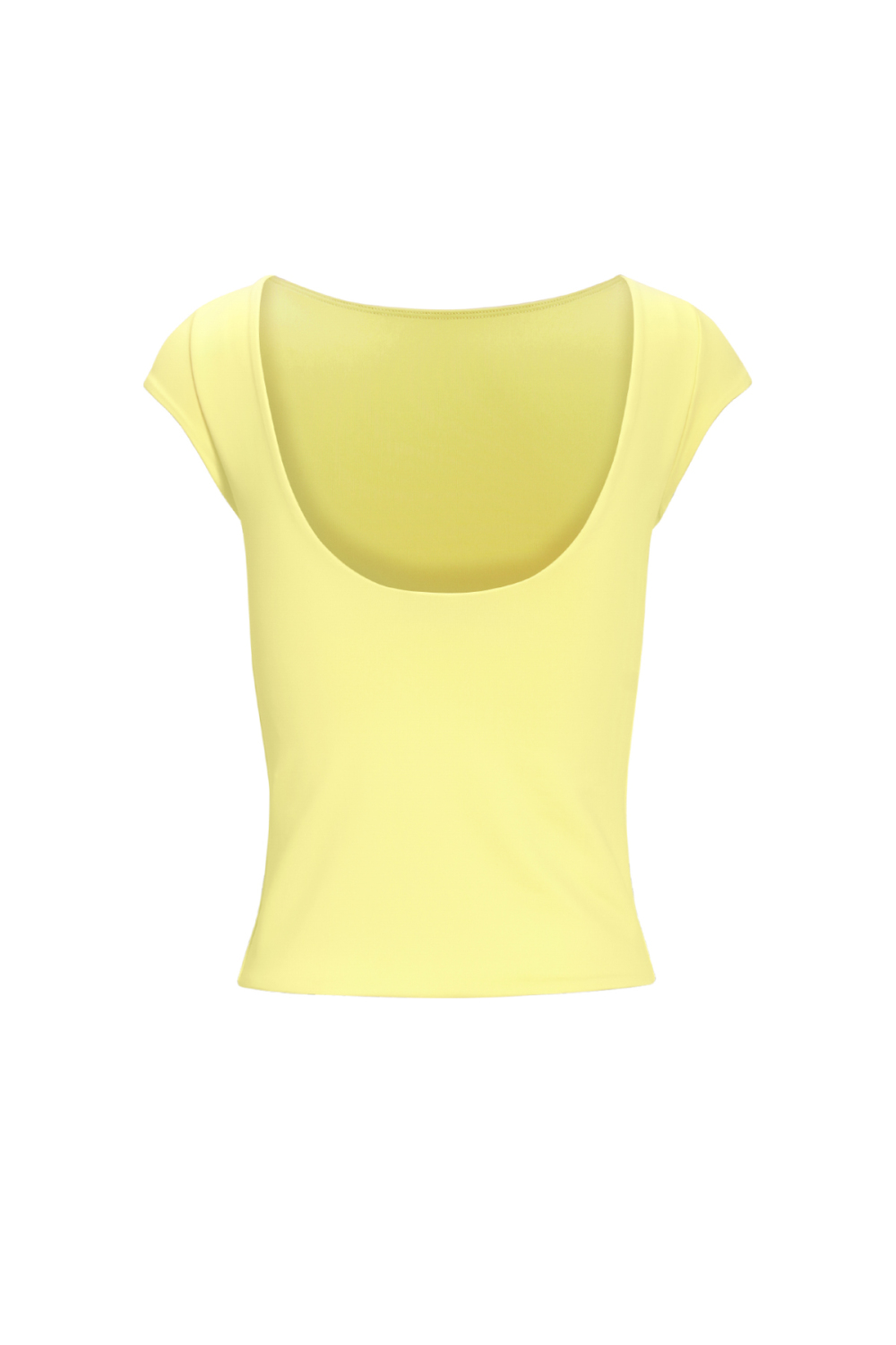 T-Shirt Femme En Nylon Tricoté Basique Couleur Unie Printemps/Été Image3