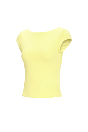 T-Shirt Femme En Nylon Tricoté Basique Couleur Unie Printemps/Été h5 Image2
